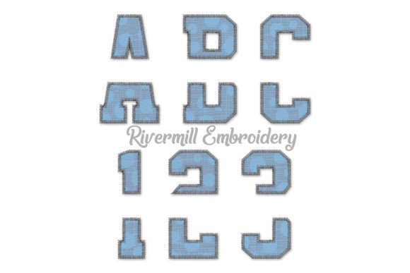 Review: 5 Split Varsity Zig Zag Embroidery Font