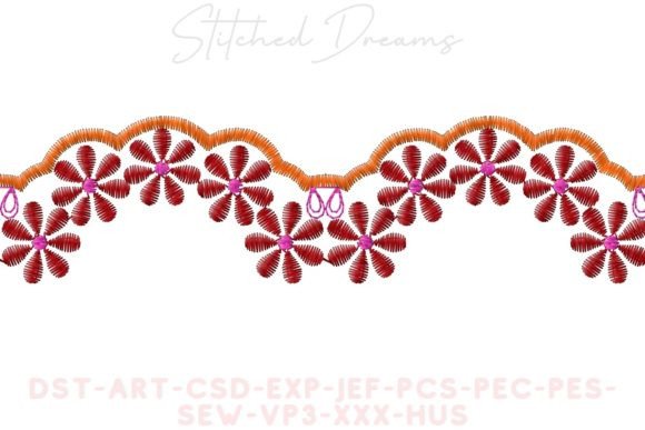 Review: Border with Flowers Embroidery for Holiday Crafts