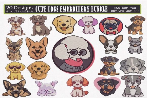 Review: Cute Dogs Embroidery Designs Bundle