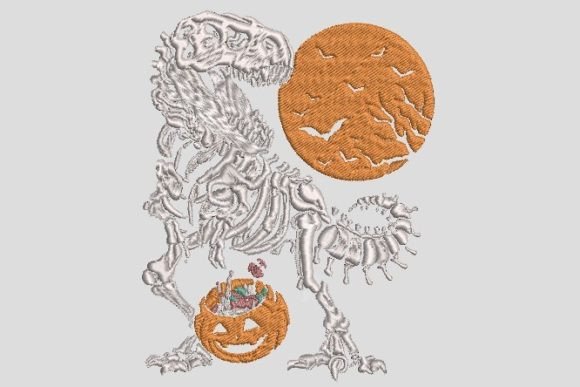 Review: Dinosaur Fossils Halloween Embroidery