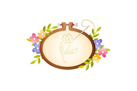 Review: Embroidery Frame Surrounded by Flowers