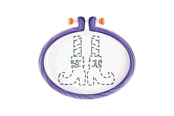 Review: Embroidery Hoop with Halloween Witch Legs