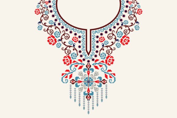Review: Floral Neckline Cross Stitch Embroidery