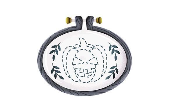 Reviewing the Embroidery Hoop with Halloween Pumpkin
