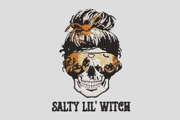 Salty Lil Witch Halloween Embroidery File Review